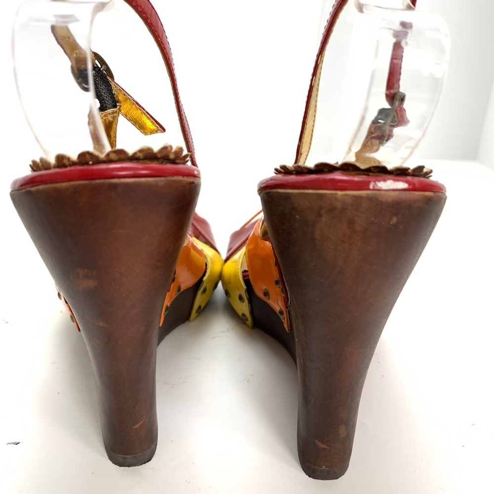 NAUGHTY MONKEY Wedge Patent Leather Heels Shoes 9 - Picture 2 of 16